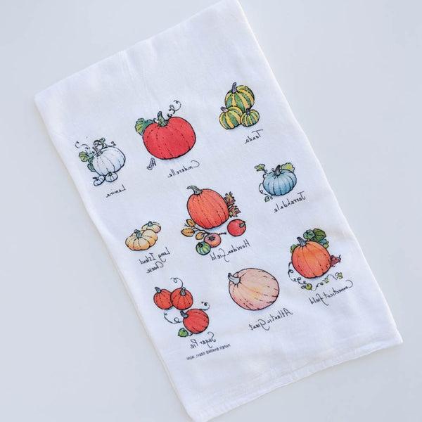 Harvest Pumpkins Flour Sack Towel